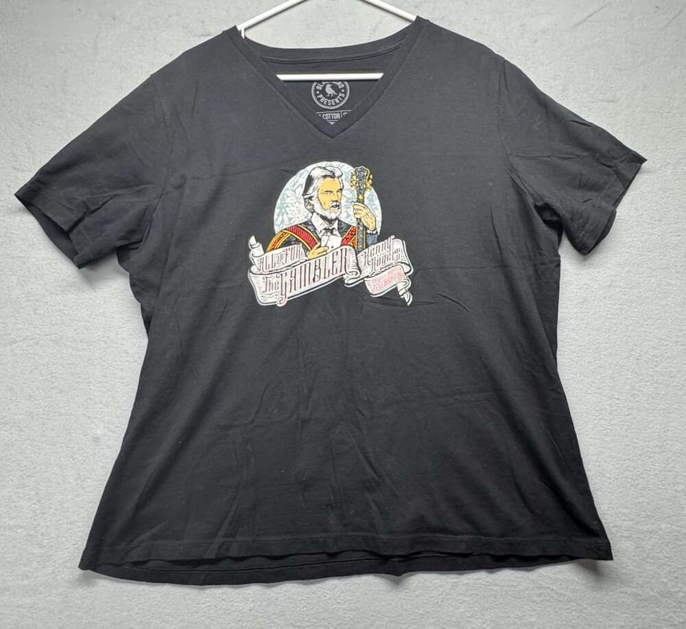 Blackbird Kenny Rogers All in for the Gambler Final Tour T-Shirt Black 2X